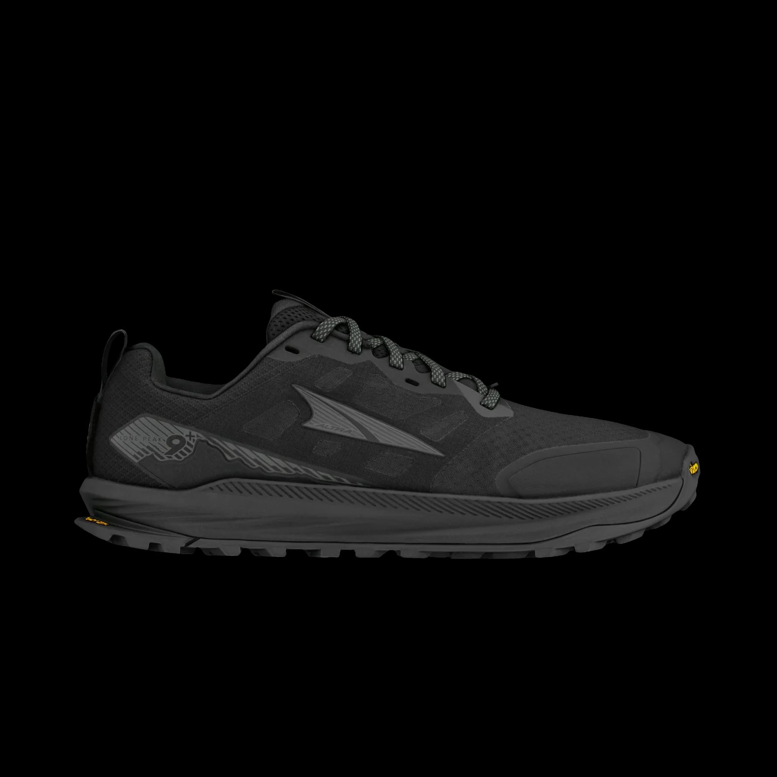 Altra Lone Peak 9+ Trail Running Shoe Black/Dark Gull Grey — Black
